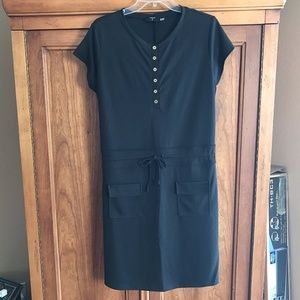 Tahari Black Casual Short Sleeve Shift Dress M